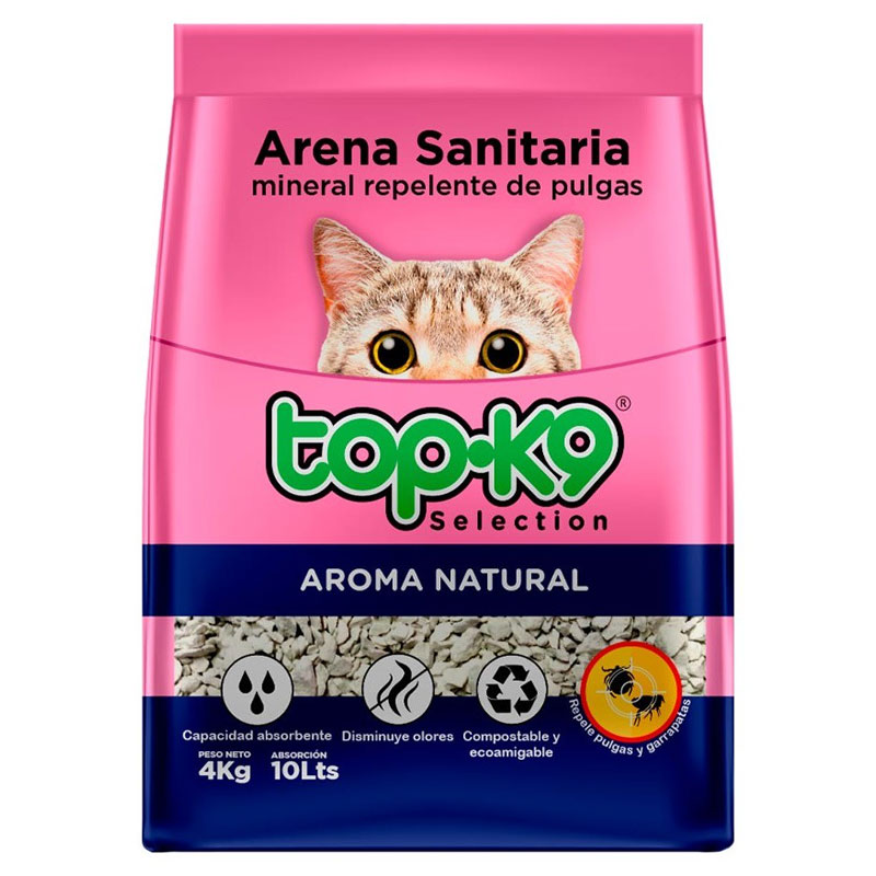 Arena Sanitaria Mineral Anti pulgas TopK9 Arena Sanitaria Mineral Anti pulgas TopK9